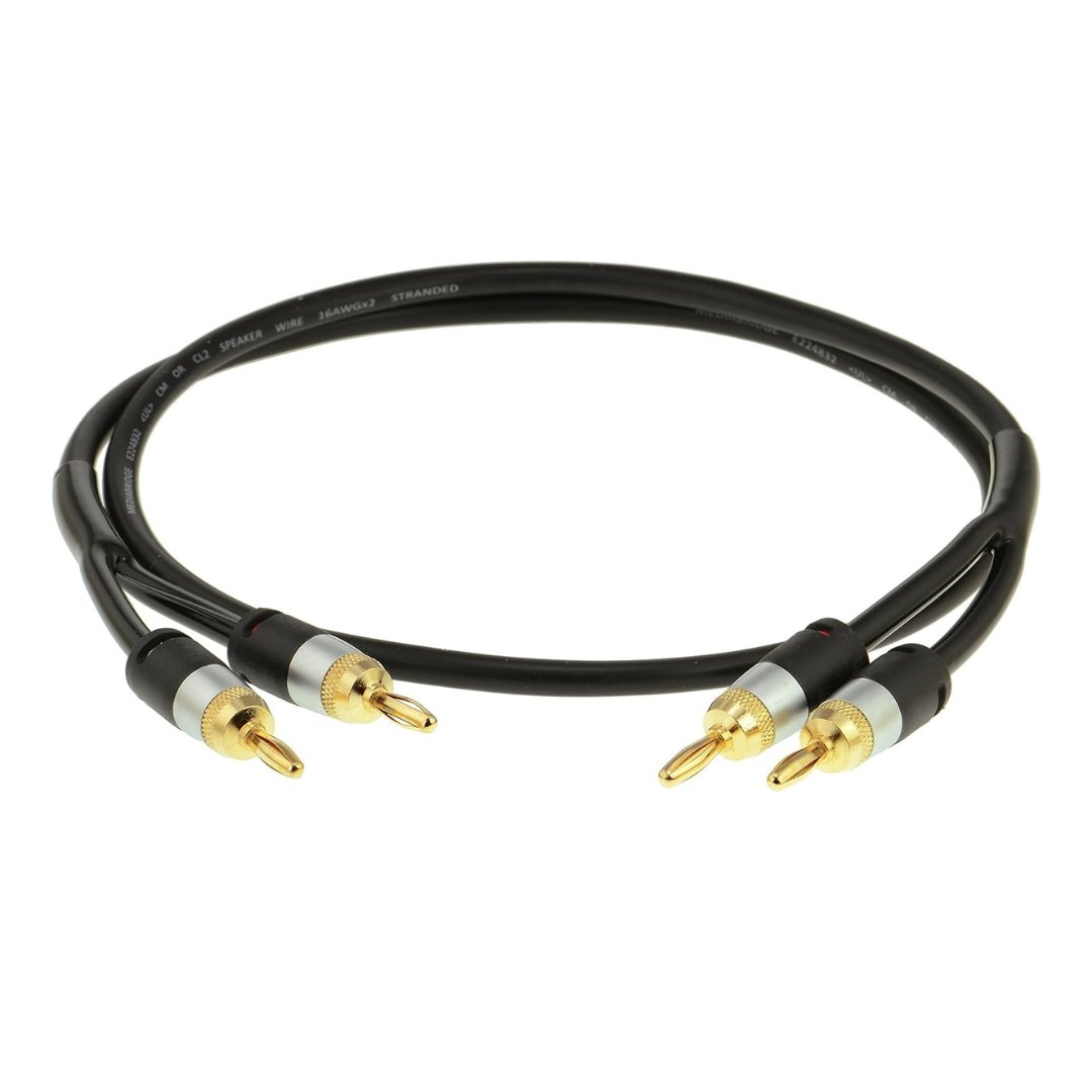 Mediabridge 12AWG Ultra Series Speaker Wire with Gold Plated Banana